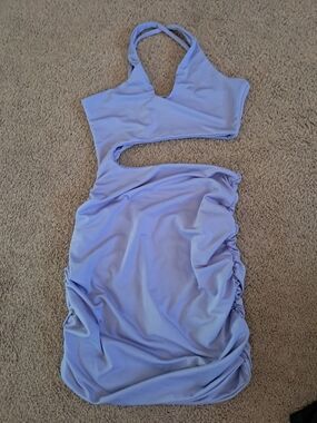 SHEIN Lavender Twist Front Crop Top